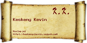 Keskeny Kevin névjegykártya